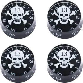 Knob-s12 Mxuteuk 4pcs Skull Electric Guitar Knob Bass Top Hat Knobs Speed Volume White