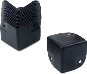 My Mironey 02042576 1.57 Inch Black Corner Protector 16pcs Metal Cabinets Speaker