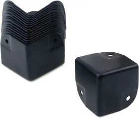 02042576 My Mironey 1.57 Inch Black Corner Protector 16pcs Metal Cabinets Speaker