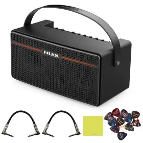 S6p48 Nux 810139693895 Mighty Space Guitar And Bass Amp Bundle With 2x Strukture Woven Open Box