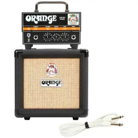 Orange 702706626576 Micro Dark 20-watt Hybrid Electric Guitar Amp Head Black With Cabinet And