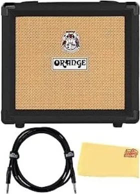 Orange 840262216920 Crush 12-watt Guitar Combo Amplifier Black Bundle Cable Microfiber