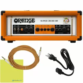 Super-crush-100-h Orange 857954008770 Super Crush 100w Guitar Amplifier Head Bundle With Pig