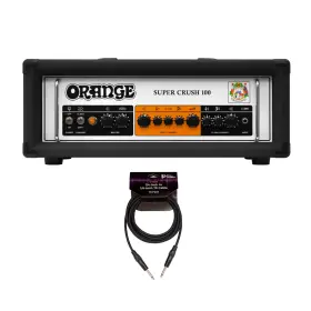 Scrush-100hbk Orange Amps K6 Super Crush 100w Black Amp Head With 10ft Guitar Cable 2 Items