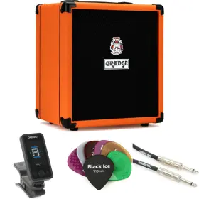 Cb25orgbundle Orange Crush Bass 25-watt Combo Essentials Bundle -