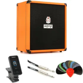 Cb50orgbun Orange Crush Bass 50 1x12 Inch 50-watt Combo Amp Essentials Bundle