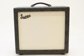 1732 Other 196271113607 Supro Royale 75w 1x12-inch Extension Cabinet Amplifier Black Scandia