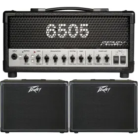 3614690 Peavey 6505 Mh 20-watt Mini Tube Guitar Amp Head With 112-6 1x12 Inch Cabs Pair