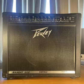 583640 Peavey Bandit 112 Silver Stripe Sheffield Equipped Transtupe Tech 80 Watt
