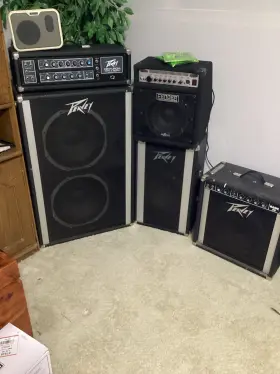 Basic50 Peavey 130a Head / Peaveycabinet 2-15 Inch 1-12 Cabinet