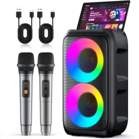 Peski 426908266738 Bocinas Potente Luz Led Bluetooth Altavoz Port Til Con 2 Microfonos Inal Mbricos