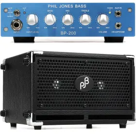 Bp200pjbblkstk Phil Jones Bass Bp-200 200-watt Amplifier Head With Black 2 X 5-inch