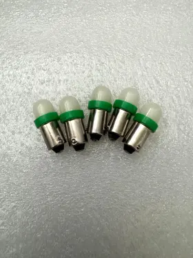 496879 Provo Electronics Ge 51 # Bulb Frosted Led Green Color. Set Of 5