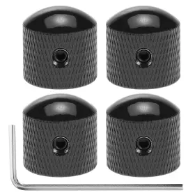 Dg35457 Qwork Guitar Speed Control Knobs Set Of 4 Metal Volume 0.7 Inches Black