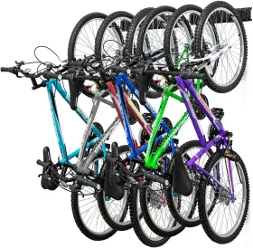 Raxgo 843812125734 Garage Bike Rack Wall Mount 6 Adjustable Bicycle Storage Universal Hooks