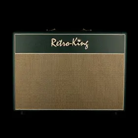 85ret000 Retro King Pre Owned Eighteen Watt Combo 2x12 Inch Guitar Amp Green With Foots