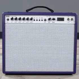 D25-purp Revv Amplication Dynamis D25 25w 1x12 Inch Tube Guitar Combo Amp Pitbull Audio Exclusive Purple