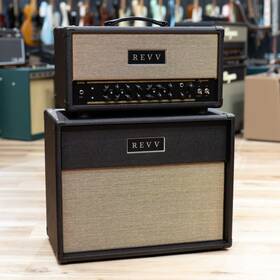 Revv Rv-d40 D40 40/10w 6l6 2-channel Tube Amp Head With 1x12 Cab And Speaker Cable Black