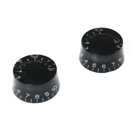 6203-gks-2 Rlecs 2pcs Black Guitar Speed Control Volume Tone Knob For Electric
