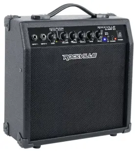 Rcxfb10b Rockville 20 Rmc-xlr G-amp Watt Guitar Amplifier Combo Amp Bluetooth/delay Microphone