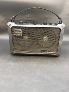 Bz54875 Roland Mobile Cube Battery Powered Stereo Compact Portable Amplifier Gray Black