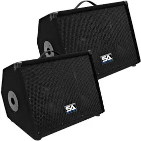 Seismic Audio 812451014792 Pair 10 Floor Monitors Studio Stage Use - Pa/dj Speakers Bar Band Karaok