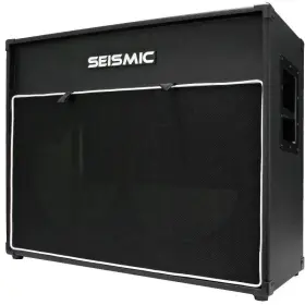 Luke-2x12v Seismic Audio Blbl - Vintage Empty Dual 12 Inch Guitar Cabinet Black/black