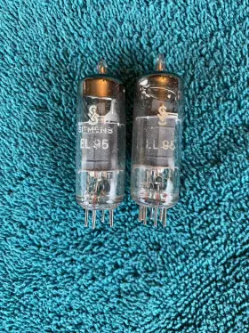 El95 Siemens Tested Lot 2 Vacuum Tubes Vintage