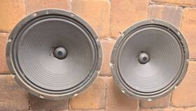 Silvertone 876358004379 Pair 2 Sears 1484 Guitar Speakers Used Working 12 Inch 8 Ohms