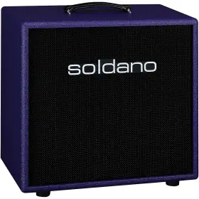 112-clsd-b-pur Soldano 1x12 Inch Closed Back Cab G12h-150 Redback 16 Ohms Black Grille Purple