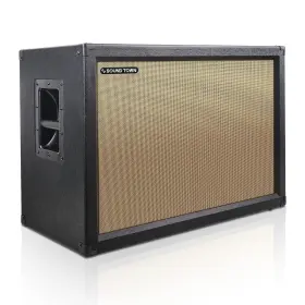 Sound Town 810062037971 2x12 Empty Guitar Speaker Cabinet Birch Plywood Black Wheat Cloth Grill C