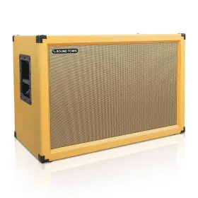 Sound Town 810062037988 2x12 Empty Guitar Speaker Cabinet Birch Plywood Orange Wheat Cloth Grill Compati