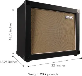 Speakers Inc. 445015691622 1x12 Guitar Speaker Cab Empty - 7 Ply Birch 12 Inch Speakerless Cabinet Bla