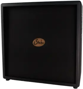 05-sur-0057 Suhr Round Gold Logo Vintage 30 4x12 Inch Electric Guitar Cabinet Black