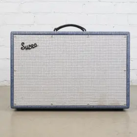 1685rt Supro Neptune 2x12 Inch 25w Guitar Combo Amplifier With Instrument Cable #54985