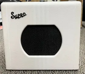 1820rwht Supro Us Delta King 10 5 Watt Ltd. Edition 1 X Inch Tube Combo Amp - White On