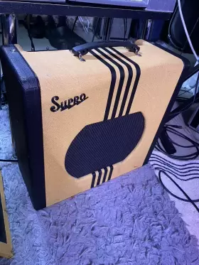1822rbc Supro 1822rtb Delta King 12 15-watt 1x12 Inch Tube Combo Amp - Tweed And Black Open
