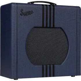 1822 Supro 197881399160 Le Delta King 12 15w 1x12 Tube Guitar Amp Blue Rf
