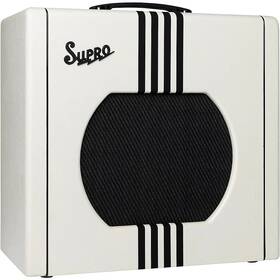Supro 197881484996 Delta King 12 15w Tube Guitar Combo Amp Ivory White Rf