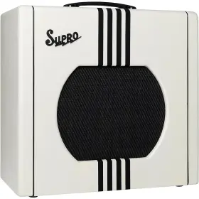 Supro 197881484996 Delta King 12 15w Tube Guitar Combo Amp Ivory White Rf