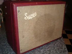 S6422tr Supro Tremo-verb Tube Amp 60s Red Tolex Rare Reverb Tremolo