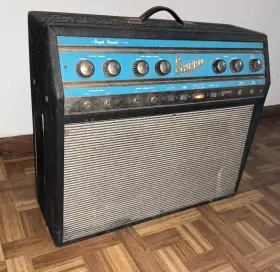 S6650 Supro Vintage 1966 Royal Reverb Tube Amplifier 2x10 Jensen - To Restore
