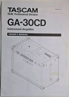 Ga-30cd Tascam 30-watt Guitar Amp Owners Manual Genuine