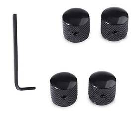 Tbesme Knob-04 Pack Of 4pcs Black Knob Volume Tone Control Knobs Perforated