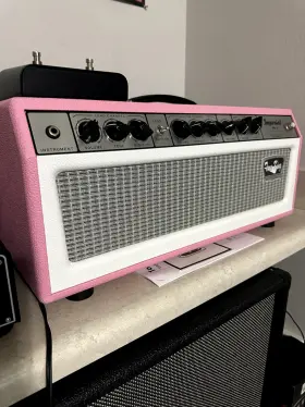 Tone King 763815131436 Imperial Mk Ii 20-watt Tube Head With Attenuator/reverb - Shell Pink