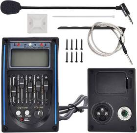 Tuoren T0874 Acoustic Guitar Preamp Pickup Tuner 5 Band Prener-pm Equalizer Tuner