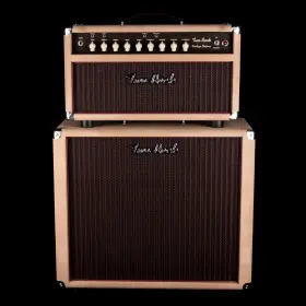 60two001 Two Rock Used Vintage Deluxe 40/20 Guitar Amp Head And 1x15 Inch Cabinet Dogwood Suede