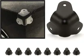 Usa 445001940918 Set Of 8-1.5 Inch Speaker Cabinet/amp Corners Protector / 3 Leg Black Powder Coa