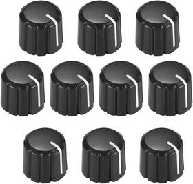 Uxcell 19032800 10pcs Potentiometer Control Knobs For Electric Guitar Volume Black