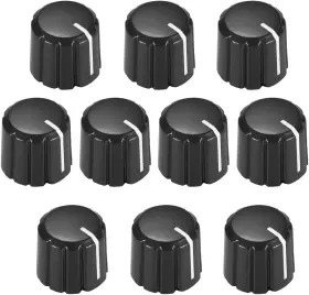 19032800 Uxcell 10pcs Potentiometer Control Knobs For Electric Guitar Volume Black